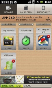 App 2 SD screenshot