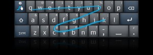 Sample images of a Swype keyboard