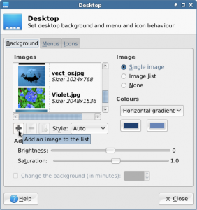 Selecting Desktop Images