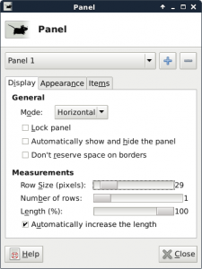 Panel Preferences